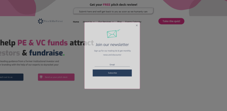 Pitch Me First: Expert Advisory and Marketing for PE and VC Funds