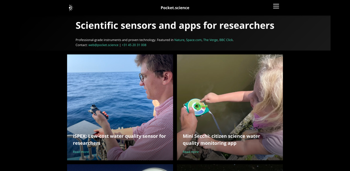 Pocket Science water quality monitoring