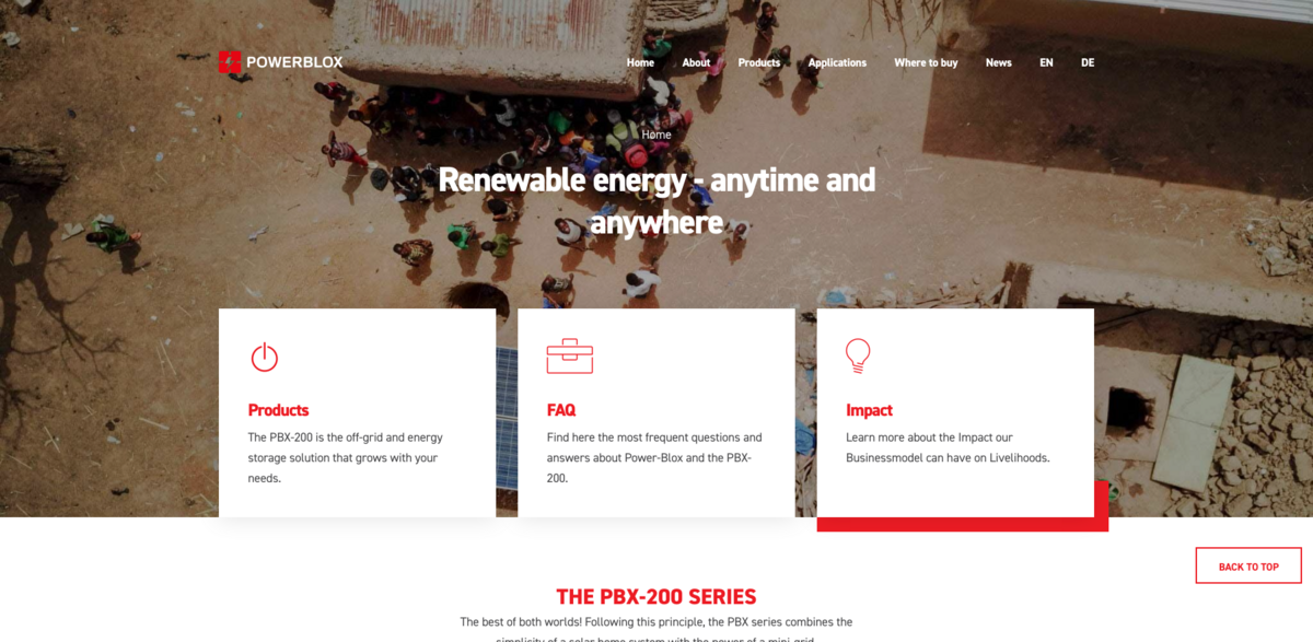 Power-Blox off-grid energy solutions