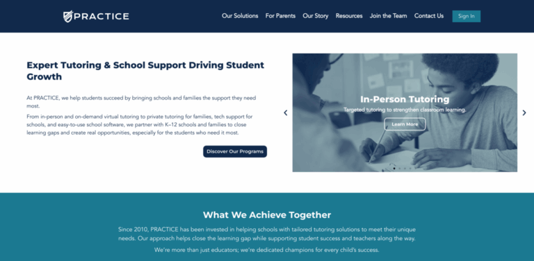 PRACTICE Tutoring & School Support: Empowering Student Success Through Tailored Educational Solutions