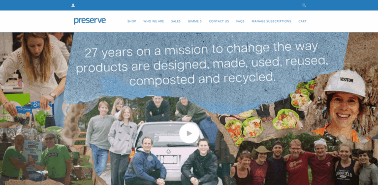 Preserve: Sustainable Products from Recycled Materials