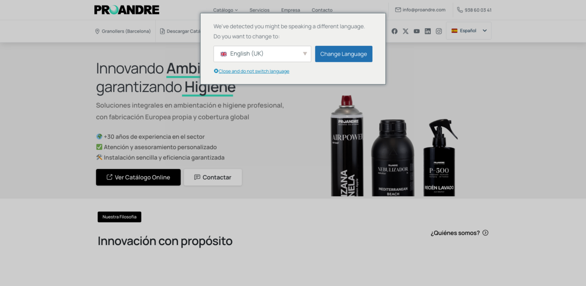 Proandre hygiene solutions