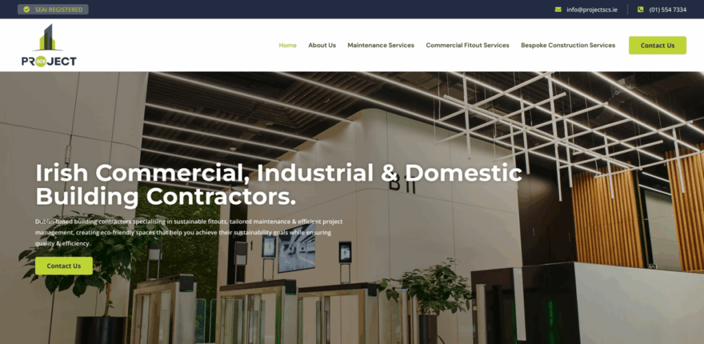Project SCS - Sustainable Commercial Fitouts and Construction in Ireland