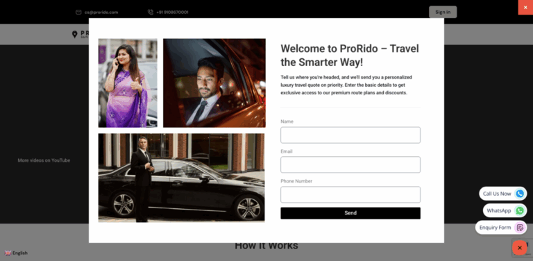 ProRido: Premium Mobility Solutions for Luxury Transportation