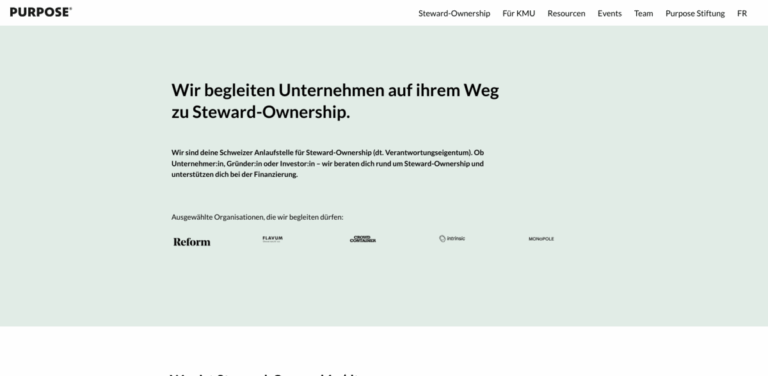 Purpose Schweiz: Empowering Companies Through Steward-Ownership