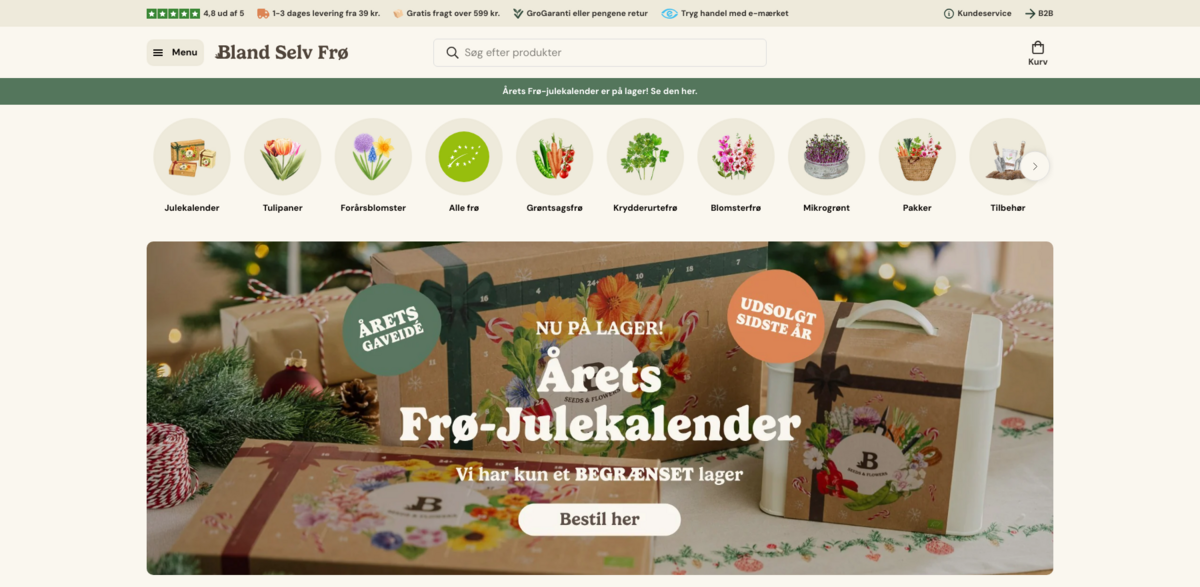 flower bulbs and organic seeds