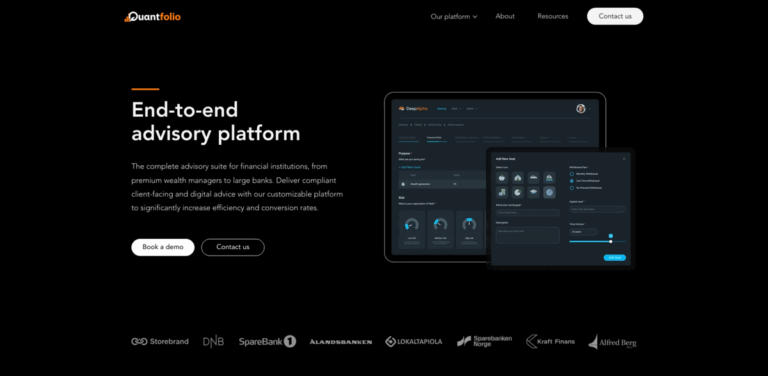 Quantfolio: A Comprehensive Advisory Platform for Financial Institutions