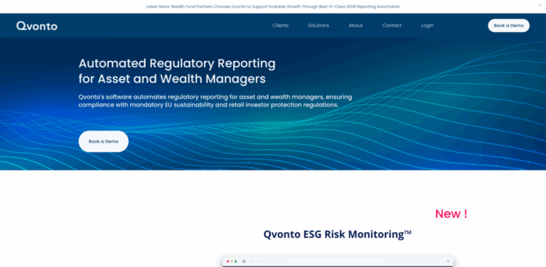 Qvonto: Automating Regulatory Reporting for Asset and Wealth Managers