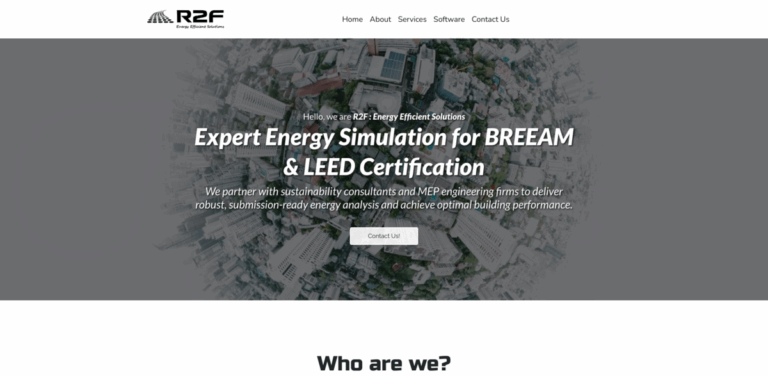 R2F Energy Efficient Solutions: Expert Energy Simulation for Sustainable Building Certification