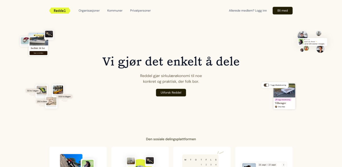 Reddel community sharing platform