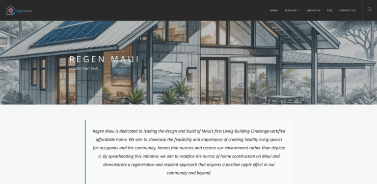 Regen Maui: Leading the Way in Sustainable Living Building Design