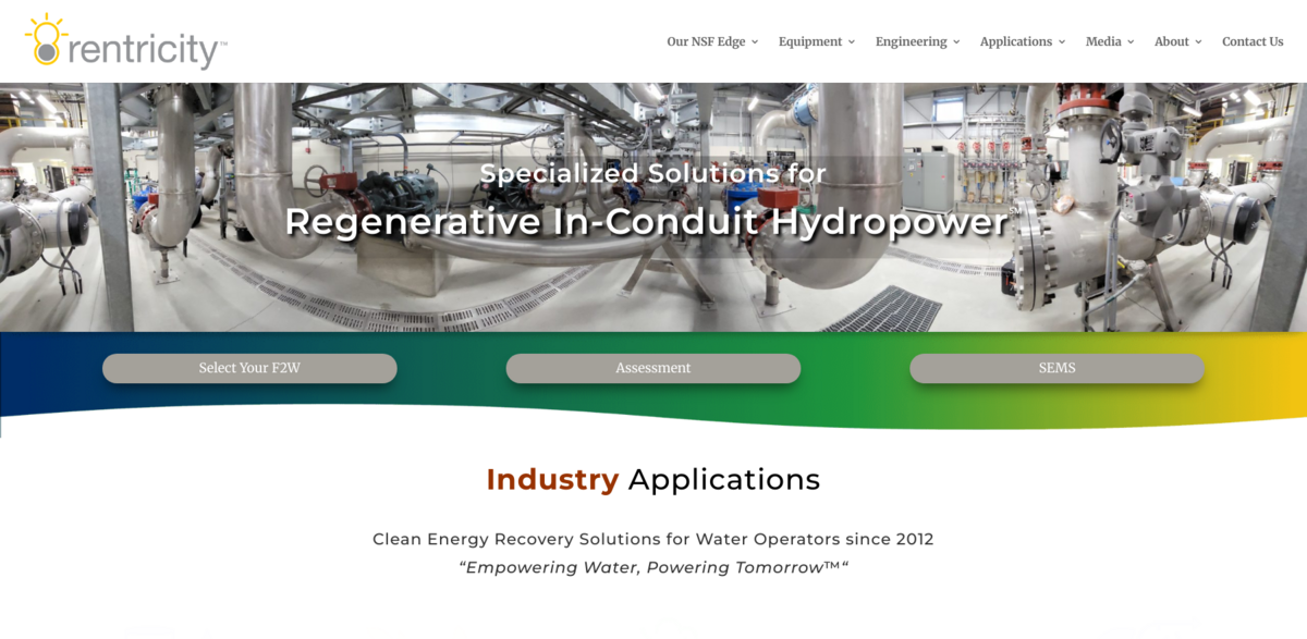 Rentricity In-Pipe Hydropower