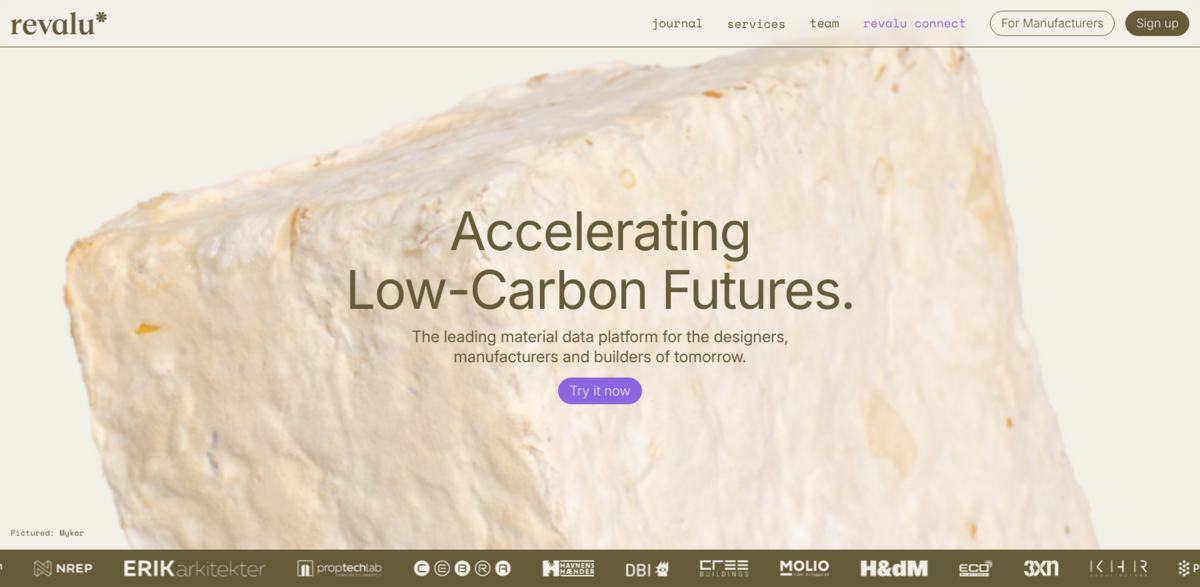 Revalu sustainable building materials