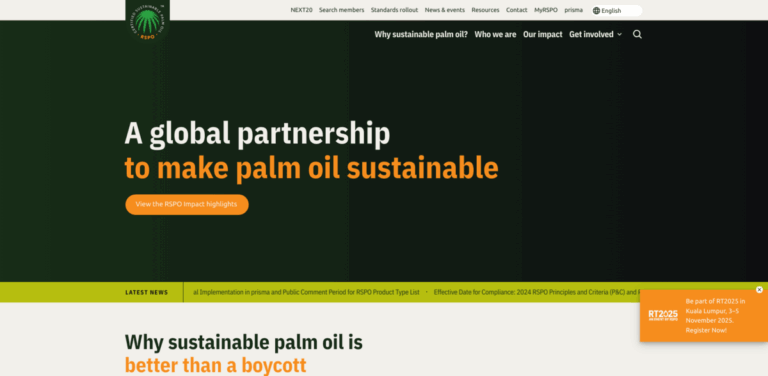 RSPO: Promoting Sustainable Palm Oil for a Greener Future