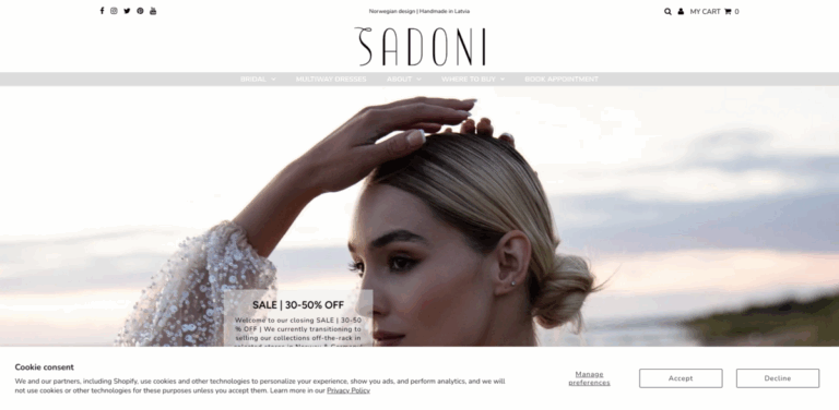 SADONI: Exquisite Norwegian Designer Wedding Dresses Embracing Sustainability