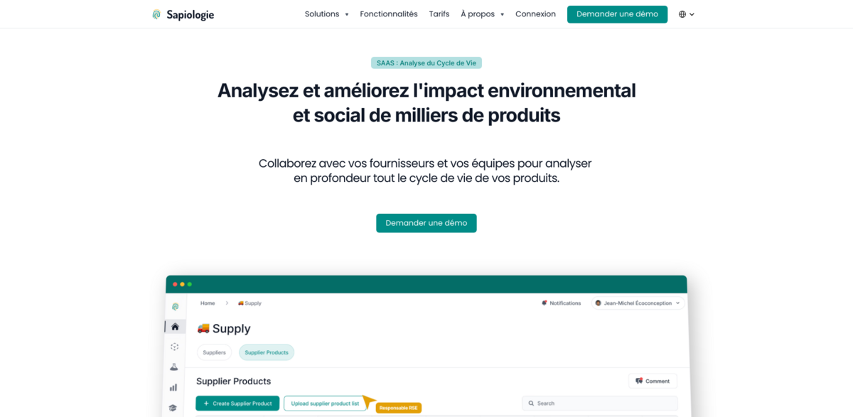 Sapiologie environmental impact analysis