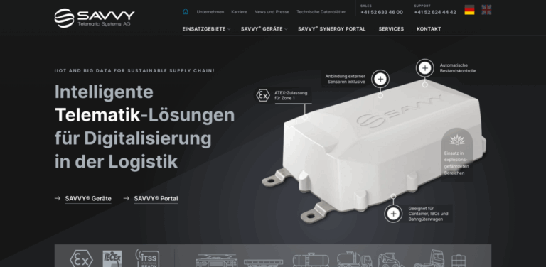 SAVVY®: Smart M2M and IIoT Solutions for Efficient Logistics