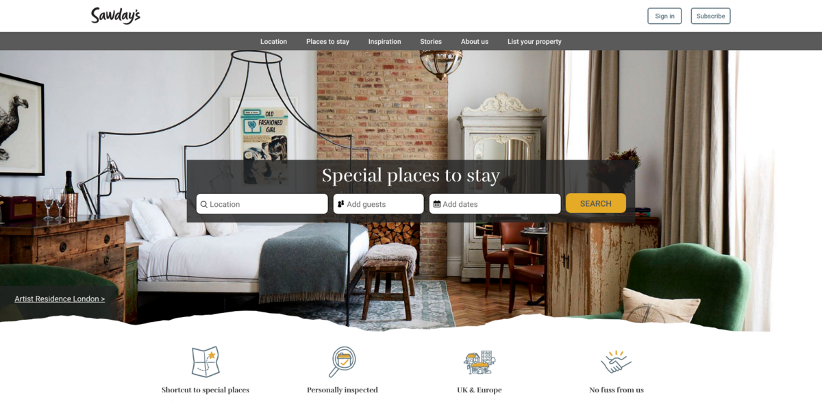 unique accommodations