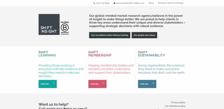 SHIFT INSIGHT: Global Market Research Agency Focused on Education and Sustainability