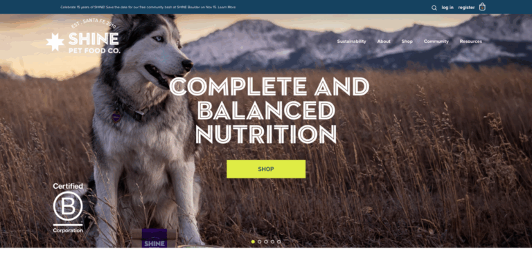 Shine Pet Food: Organic Nutrition for Pets Committed to Sustainability