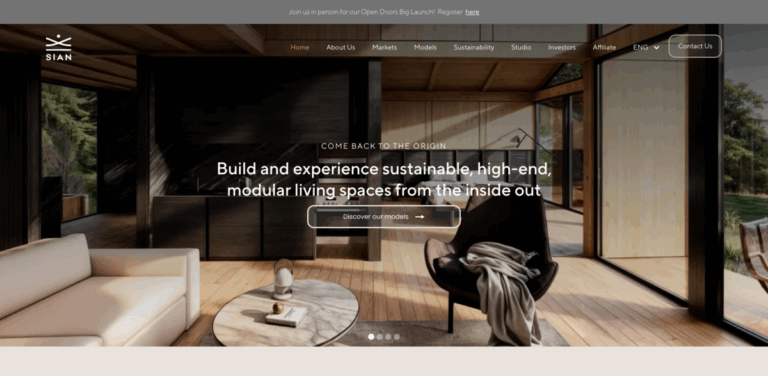 SIAN: Sustainable Modular Living Spaces for Eco-Conscious Lifestyles