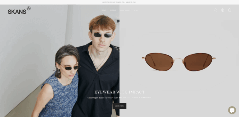 Skans: Sustainable Eyewear Crafted from Recycled Materials