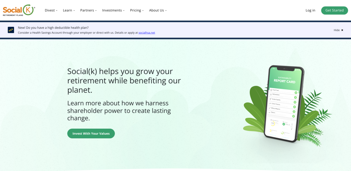 Social(k) retirement savings