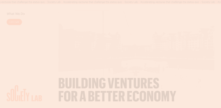 Society Lab: Accelerating Ventures for Sustainable Growth