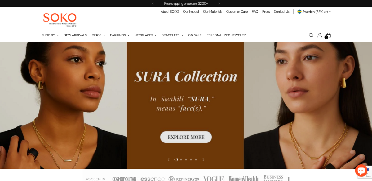 SOKO ethical jewelry