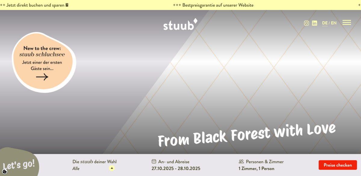 stuub Black Forest accommodations