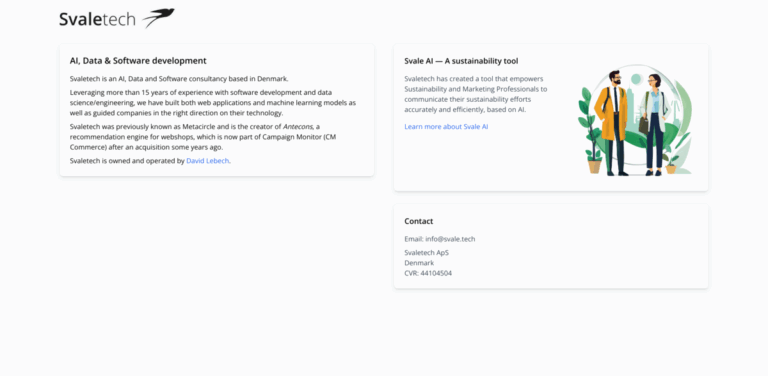 Svaletech: AI and Data Consultancy for Sustainable Solutions