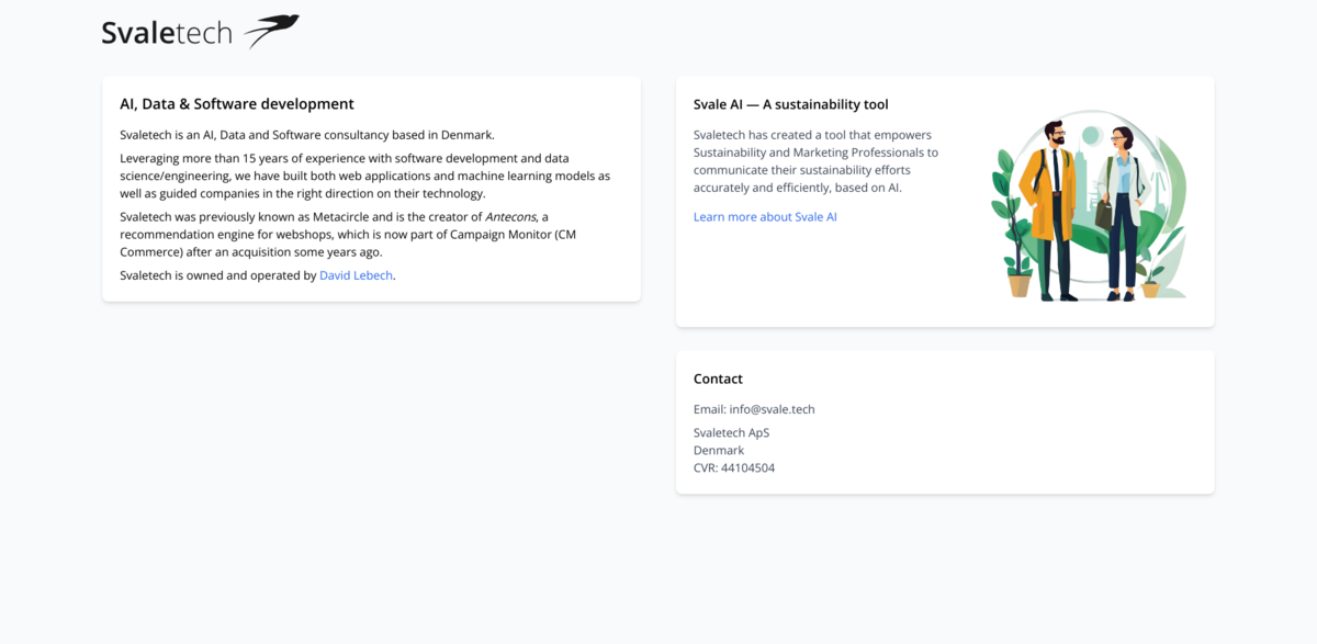 Svaletech AI consultancy