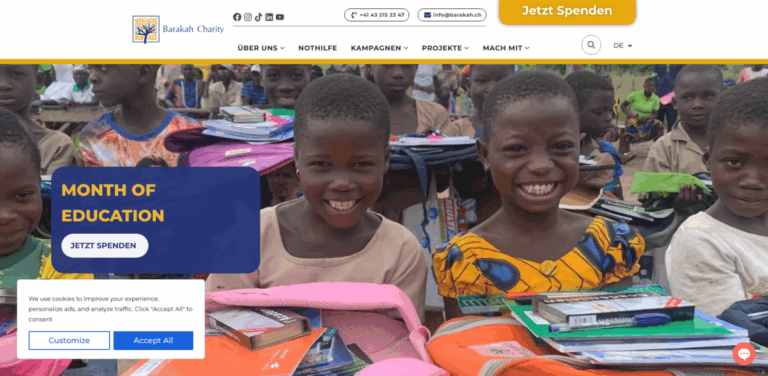 Swiss Barakah Charity: Transforming Lives Through Education and Aid