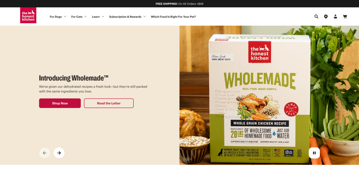 human grade pet food