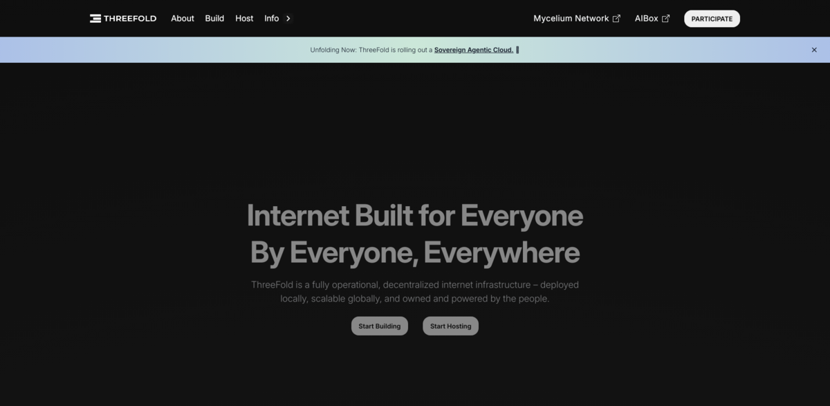 ThreeFold decentralized internet infrastructure