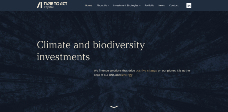 Timetoact Capital: Driving Climate and Biodiversity Investments for a Sustainable Future