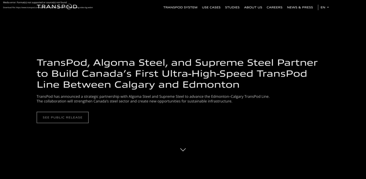 TransPod transportation system