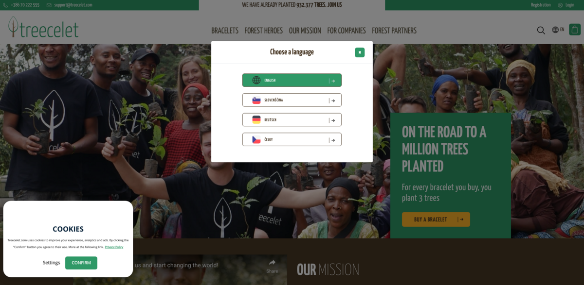 Treecelet tree planting