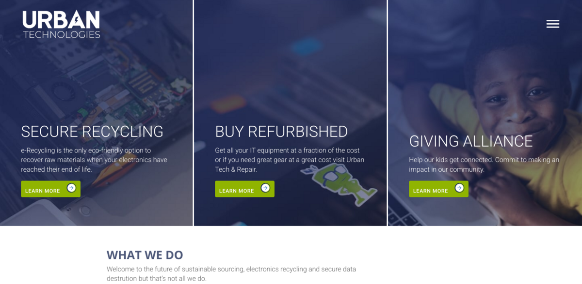 Urban Technologies e-waste recycling