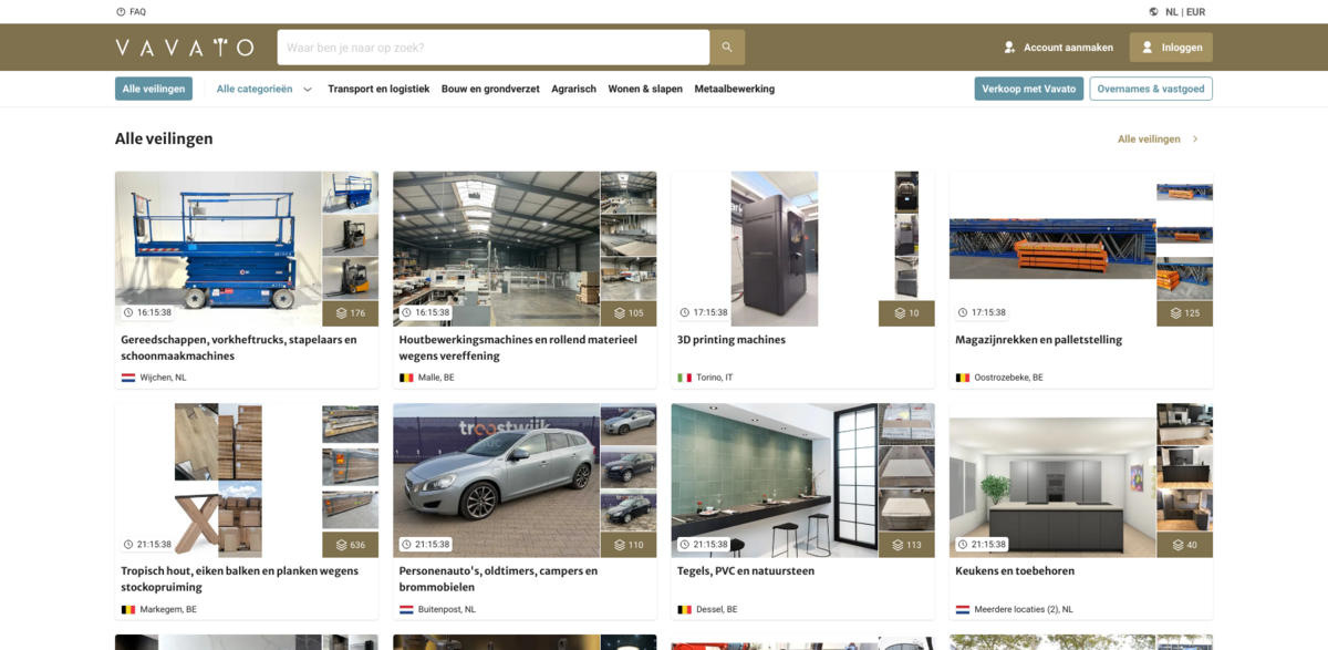Vavato online auction platform