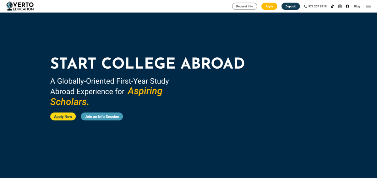 Verto Education: A Unique Study Abroad Experience for College Freshmen