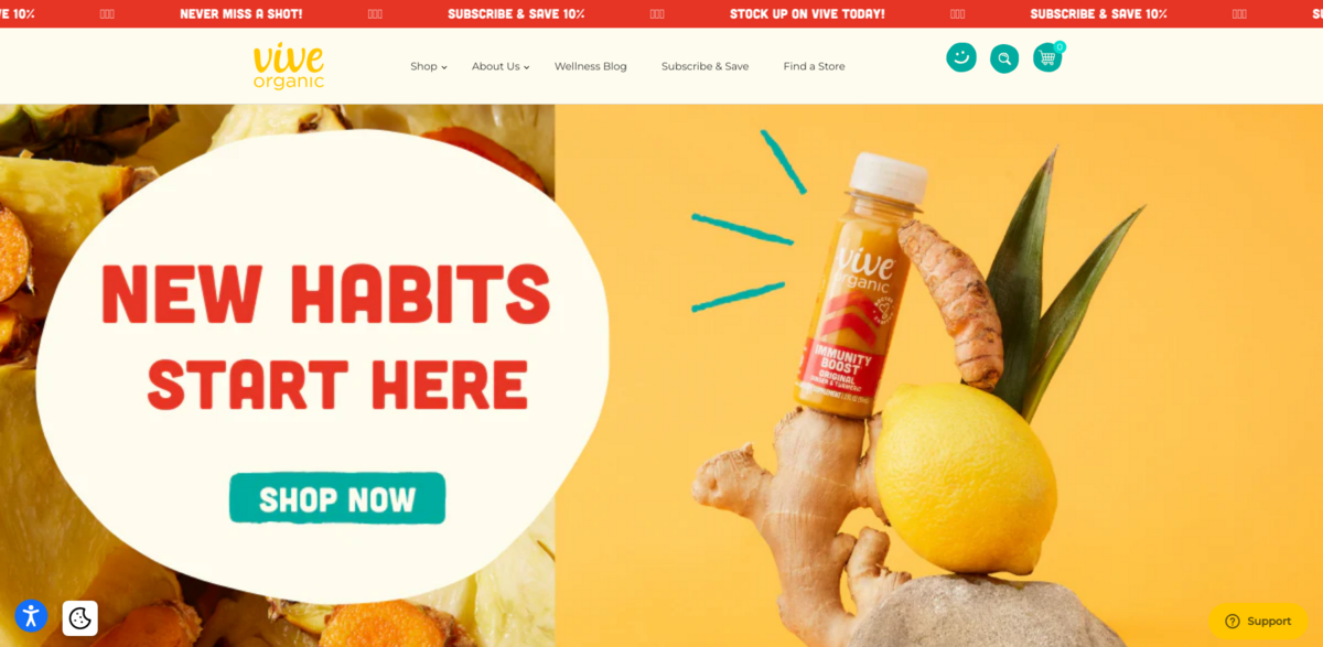 Vive Organic wellness shots