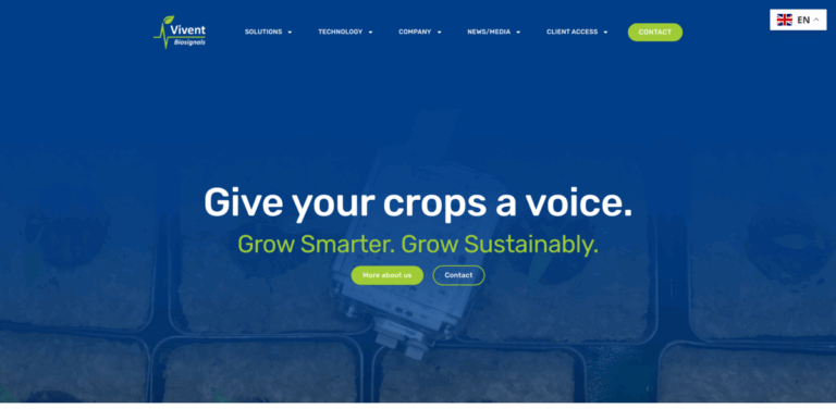 Vivent Biosignals: Harnessing Plant Biosignals for Smarter Agriculture
