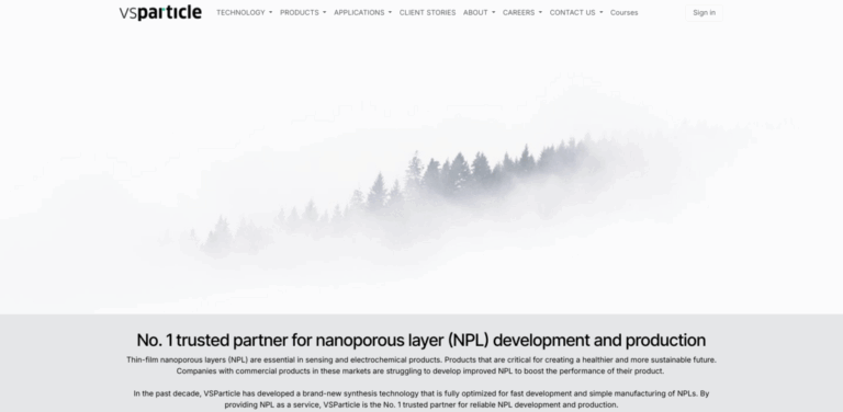 VSParticle: Innovating Nanoporous Layer Development for Advanced Technologies