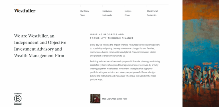 Westfuller: Empowering Purposeful Financial Planning for Impactful Change