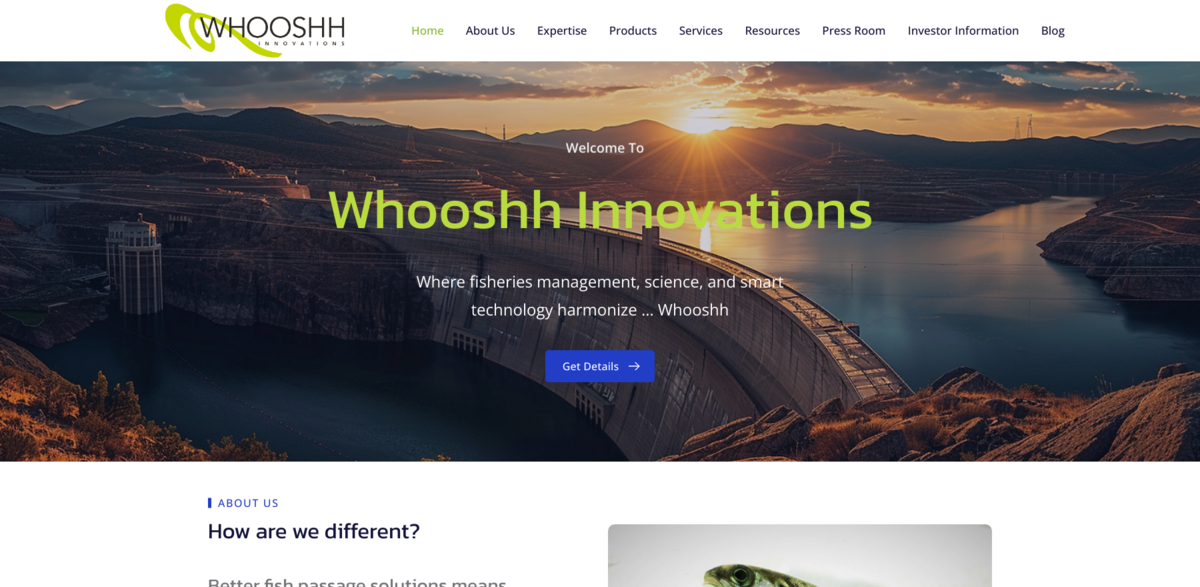 Whooshh Innovations fish transport