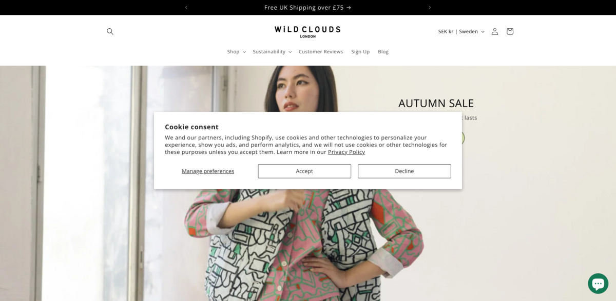 Wild Clouds sustainable fashion