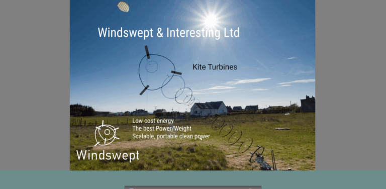 Windswept & Interesting Ltd: Innovating Clean Energy with Kite Turbines