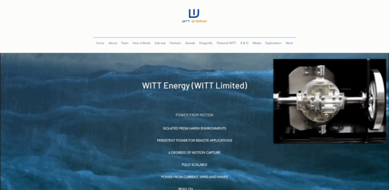 WITT Energy: Harnessing Motion to Generate Clean Power