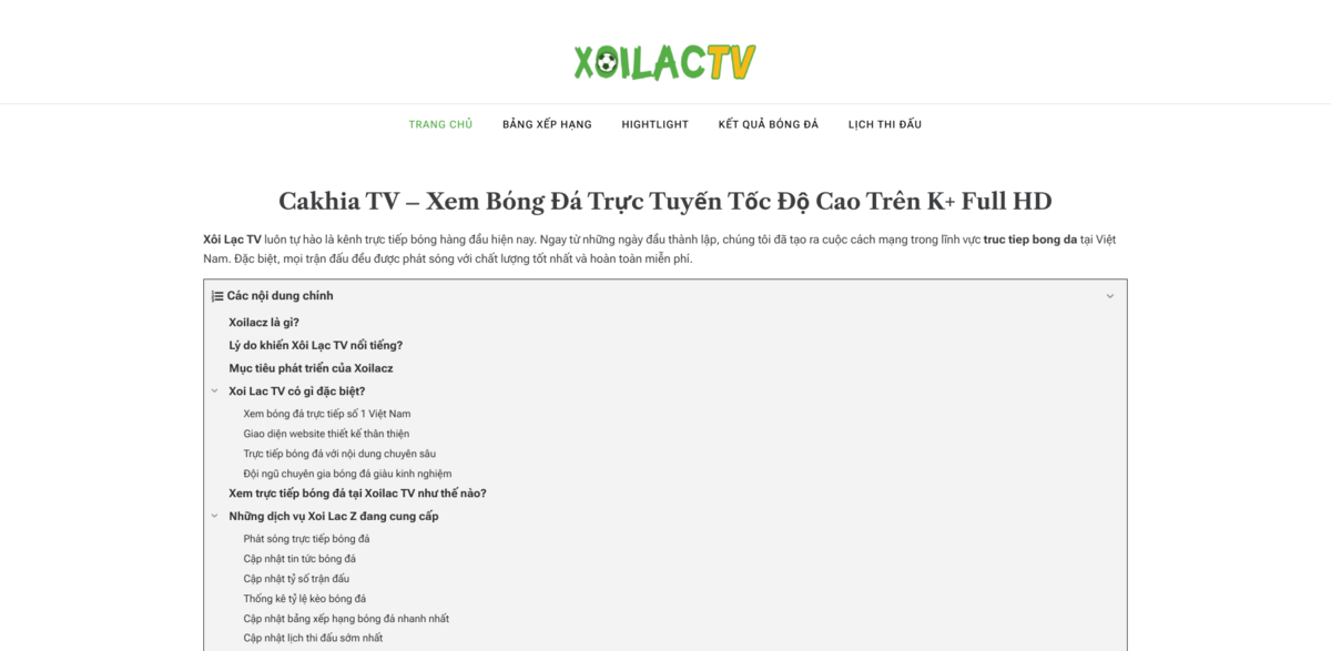 Xoilac TV live football streaming